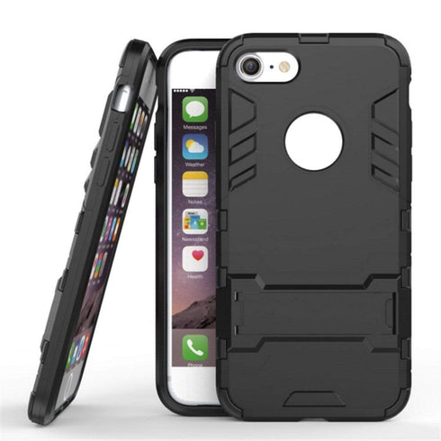 AussieSuperStore Homeware Supplies iPhone 7 Case HEAVY DUTY Iron Case Premium Shockproof Kickstand Bumper Black iPhone 7 Case Iron Shockproof Kickstand Bumper Rugged Dual Layer Cover CBI72IN1IRONCASEBLK